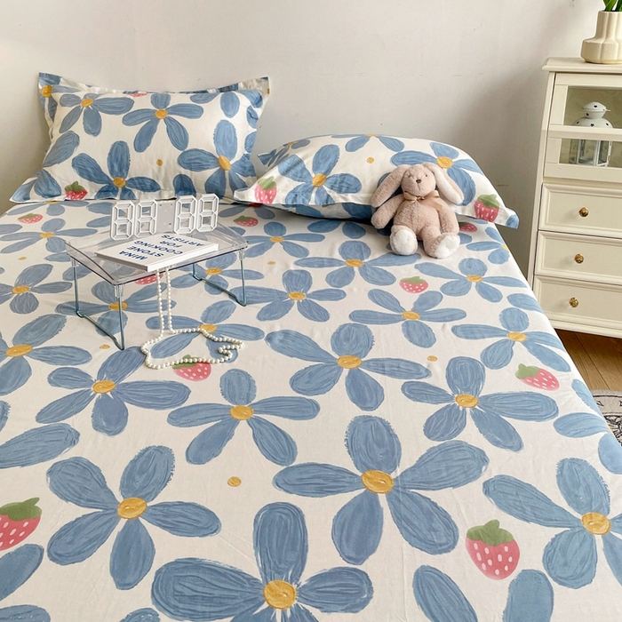 91家纺网 家纺一手货源 找家纺 金盛纺 2025新款13372全棉印花单品床笠 风灵玉秀