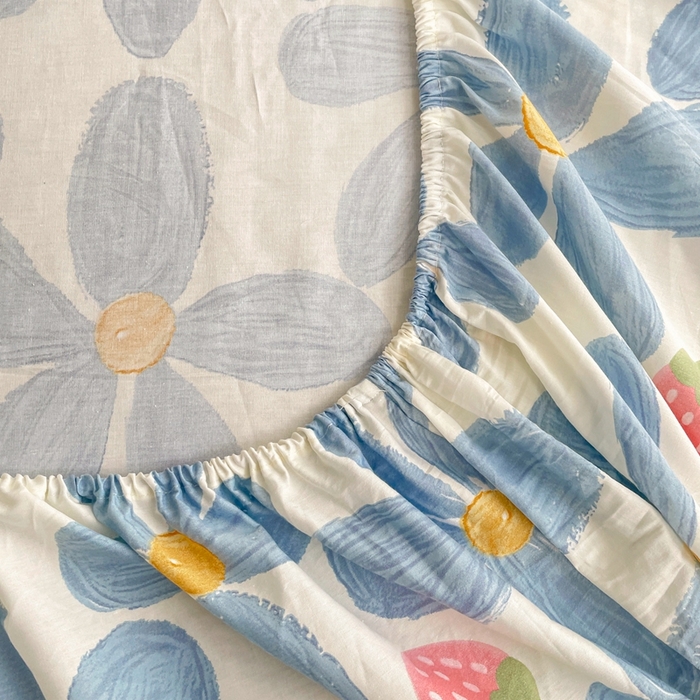 91家纺网 家纺一手货源 找家纺 金盛纺 2025新款13372全棉印花单品床笠 风灵玉秀