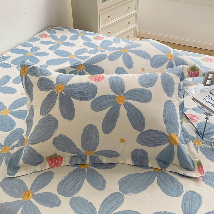 91家纺网 家纺一手货源 找家纺 金盛纺 2025新款13372全棉印花单品床笠 风灵玉秀