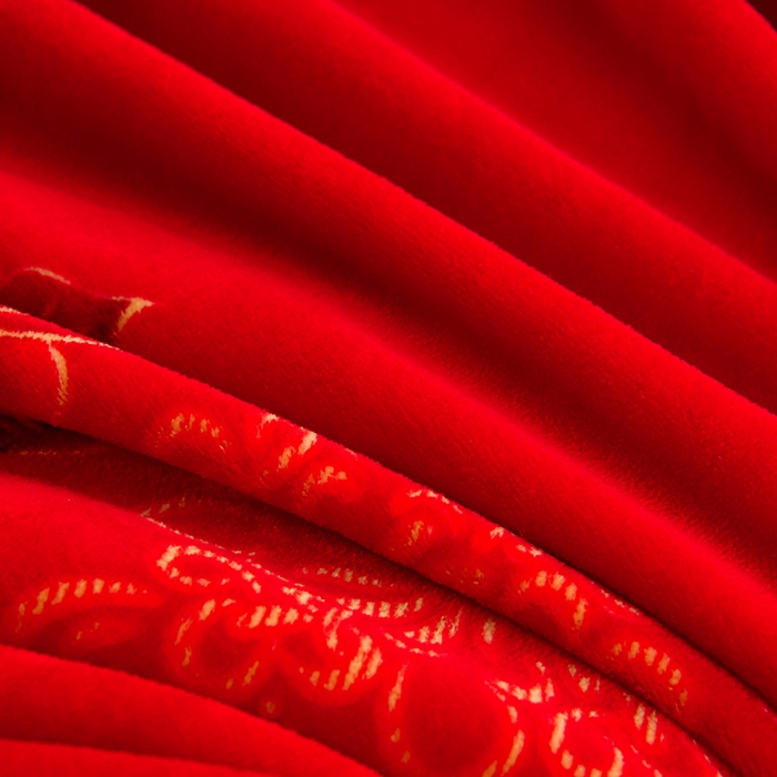 91家纺网 家纺一手货源 找家纺 2025新款230克8.5斤加厚高克重牛奶绒金貂绒法莱绒四件套冬季加绒法兰绒床裙款 喜结良缘