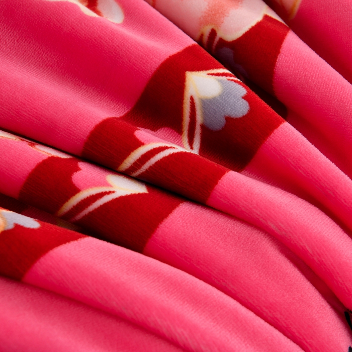 91家纺网 家纺一手货源 找家纺 2025新款230克8.5斤加厚高克重牛奶绒金貂绒法莱绒四件套冬季加绒法兰绒床裙款 牡丹盛开