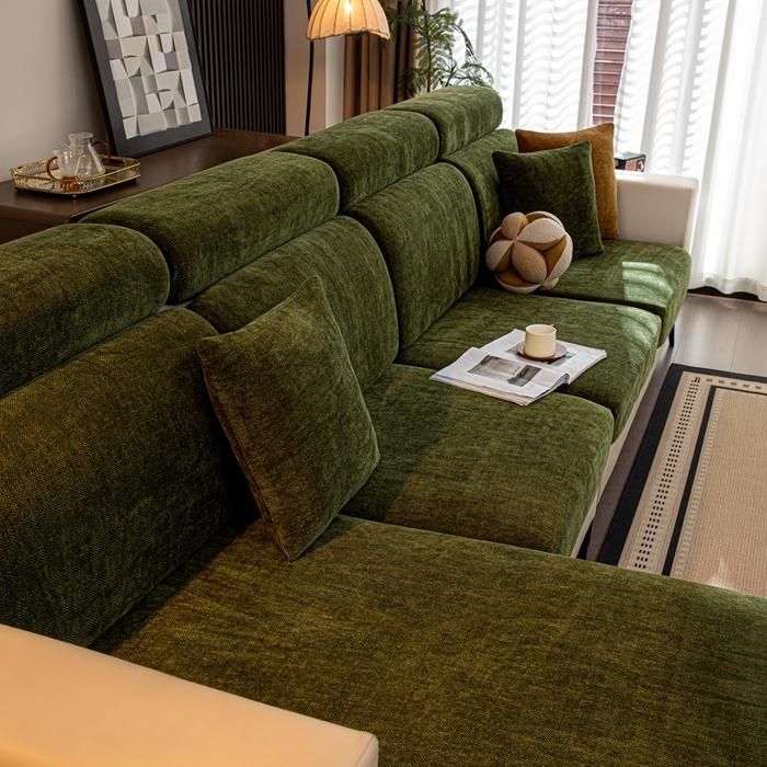 91家纺网 家纺一手货源 找家纺 沐沐家纺 2026新款亲肤舒适南笙沙发笠 抹茶