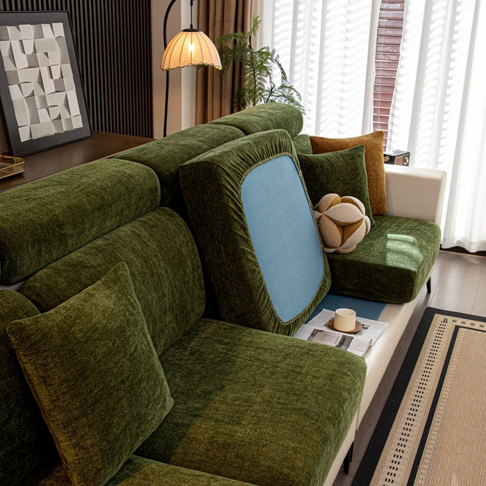 91家纺网 家纺一手货源 找家纺 沐沐家纺 2026新款亲肤舒适南笙沙发笠 抹茶