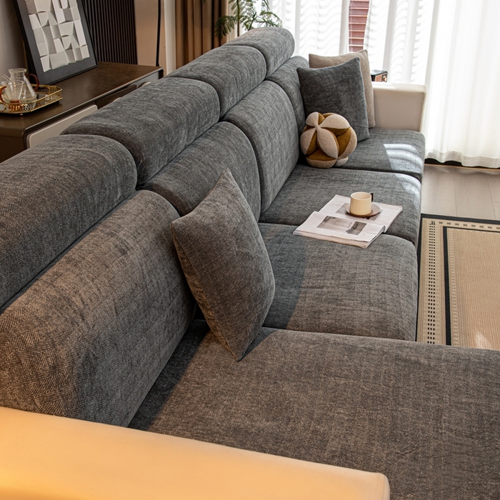 91家纺网 家纺一手货源 找家纺 沐沐家纺 2026新款亲肤舒适南笙沙发笠 深灰