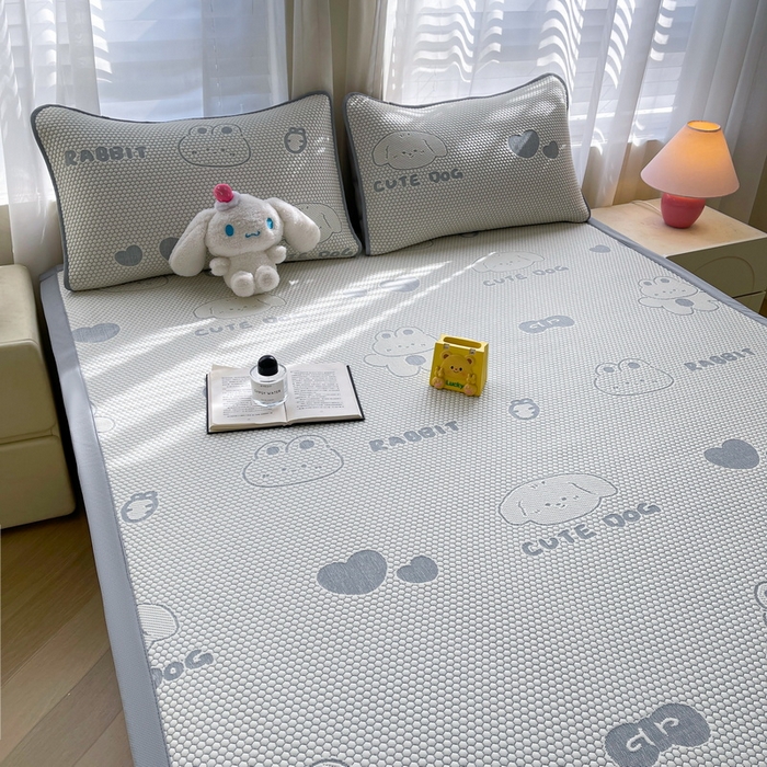 91家纺网 家纺一手货源 找家纺 （总）小叮当家纺仓储工厂店 2025新款冰豆豆凉席冰丝席凉豆豆凉席-灵萌系列-床席款