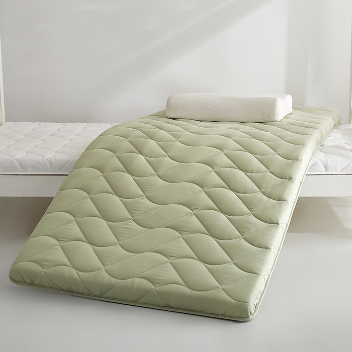 91家纺网 家纺一手货源 找家纺 红淳家纺 2025新款A类磨毛床垫学生宿舍床褥家用床垫子 洛可可-绿