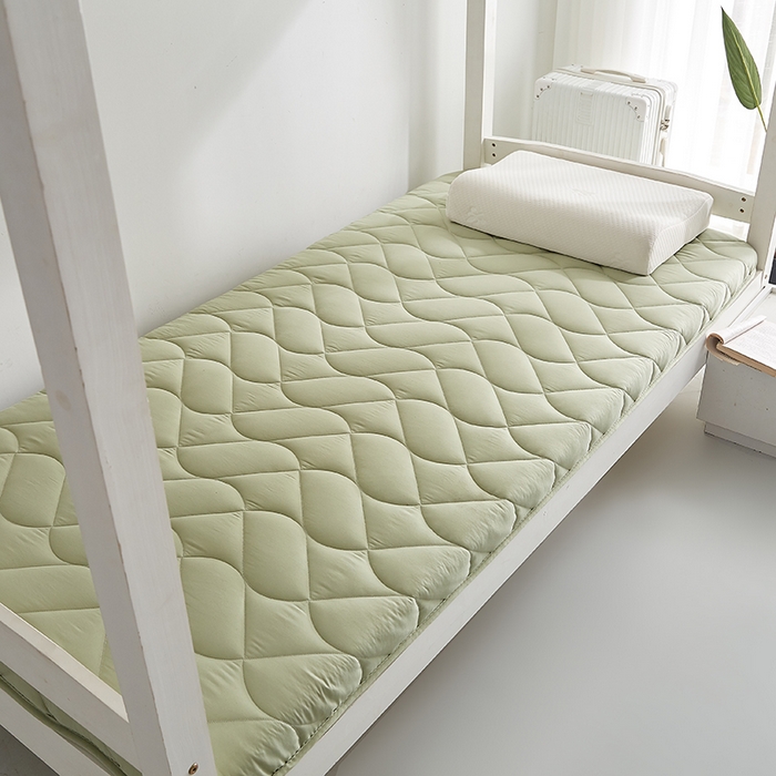 91家纺网 家纺一手货源 找家纺 红淳家纺 2025新款A类磨毛床垫学生宿舍床褥家用床垫子 洛可可-绿