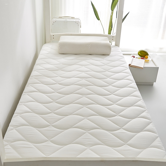 91家纺网 家纺一手货源 找家纺 红淳家纺 2025新款A类磨毛床垫学生宿舍床褥家用床垫子 洛可可-白