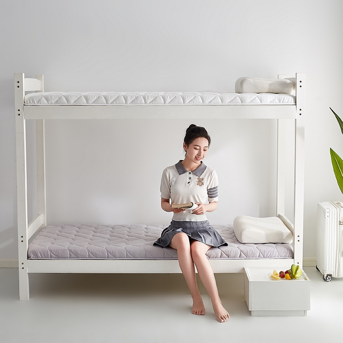 91家纺网 家纺一手货源 找家纺 红淳家纺 2025新款A类磨毛床垫学生宿舍床褥家用床垫子 洛可可-灰