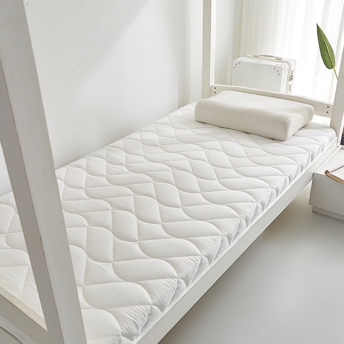 91家纺网 家纺一手货源 找家纺 红淳家纺 2025新款A类磨毛床垫学生宿舍床褥家用床垫子 洛可可-白