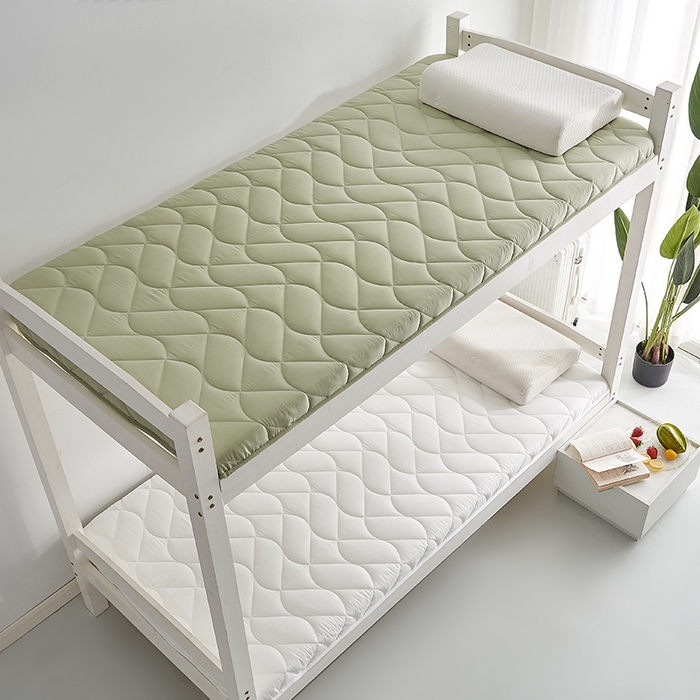 91家纺网 家纺一手货源 找家纺 红淳家纺 2025新款A类磨毛床垫学生宿舍床褥家用床垫子 洛可可-绿