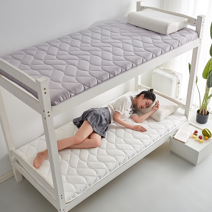 91家纺网 家纺一手货源 找家纺 红淳家纺 2025新款A类磨毛床垫学生宿舍床褥家用床垫子 洛可可-白