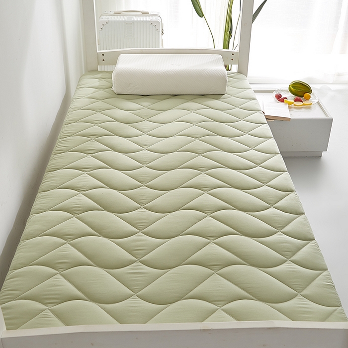 91家纺网 家纺一手货源 找家纺 红淳家纺 2025新款A类磨毛床垫学生宿舍床褥家用床垫子 洛可可-绿