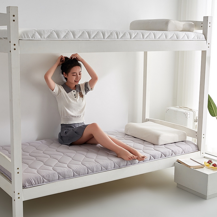 91家纺网 家纺一手货源 找家纺 红淳家纺 2025新款A类磨毛床垫学生宿舍床褥家用床垫子 洛可可-灰