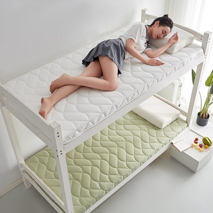 91家纺网 家纺一手货源 找家纺 红淳家纺 2025新款A类磨毛床垫学生宿舍床褥家用床垫子 洛可可-白