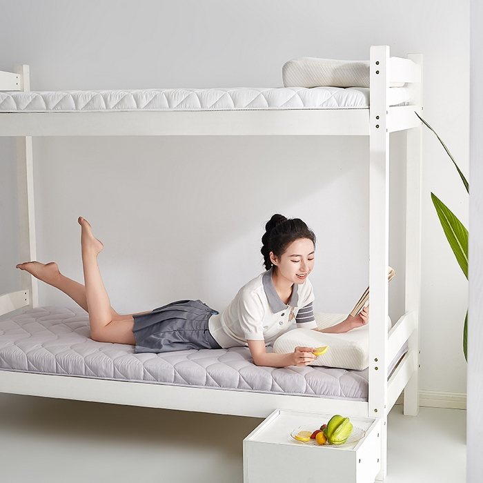 91家纺网 家纺一手货源 找家纺 红淳家纺 2025新款A类磨毛床垫学生宿舍床褥家用床垫子 洛可可-灰