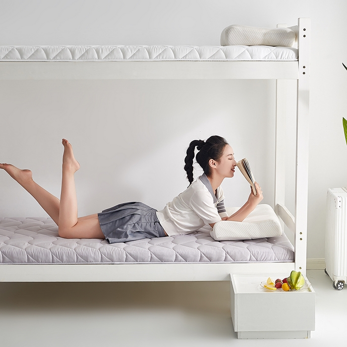 91家纺网 家纺一手货源 找家纺 红淳家纺 2025新款A类磨毛床垫学生宿舍床褥家用床垫子 洛可可-灰