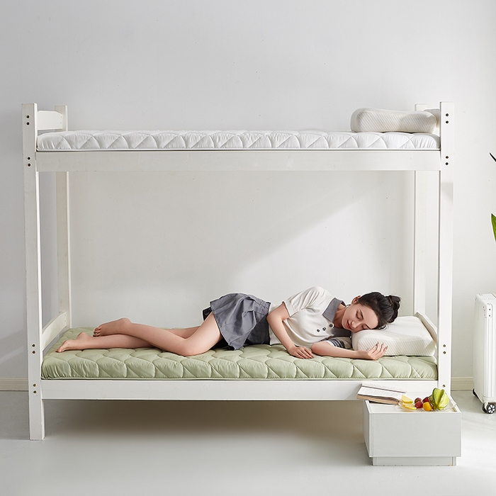 91家纺网 家纺一手货源 找家纺 红淳家纺 2025新款A类磨毛床垫学生宿舍床褥家用床垫子 洛可可-绿