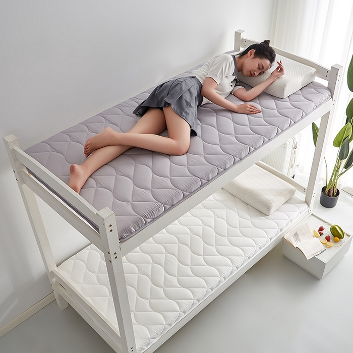 91家纺网 家纺一手货源 找家纺 红淳家纺 2025新款A类磨毛床垫学生宿舍床褥家用床垫子 洛可可-白