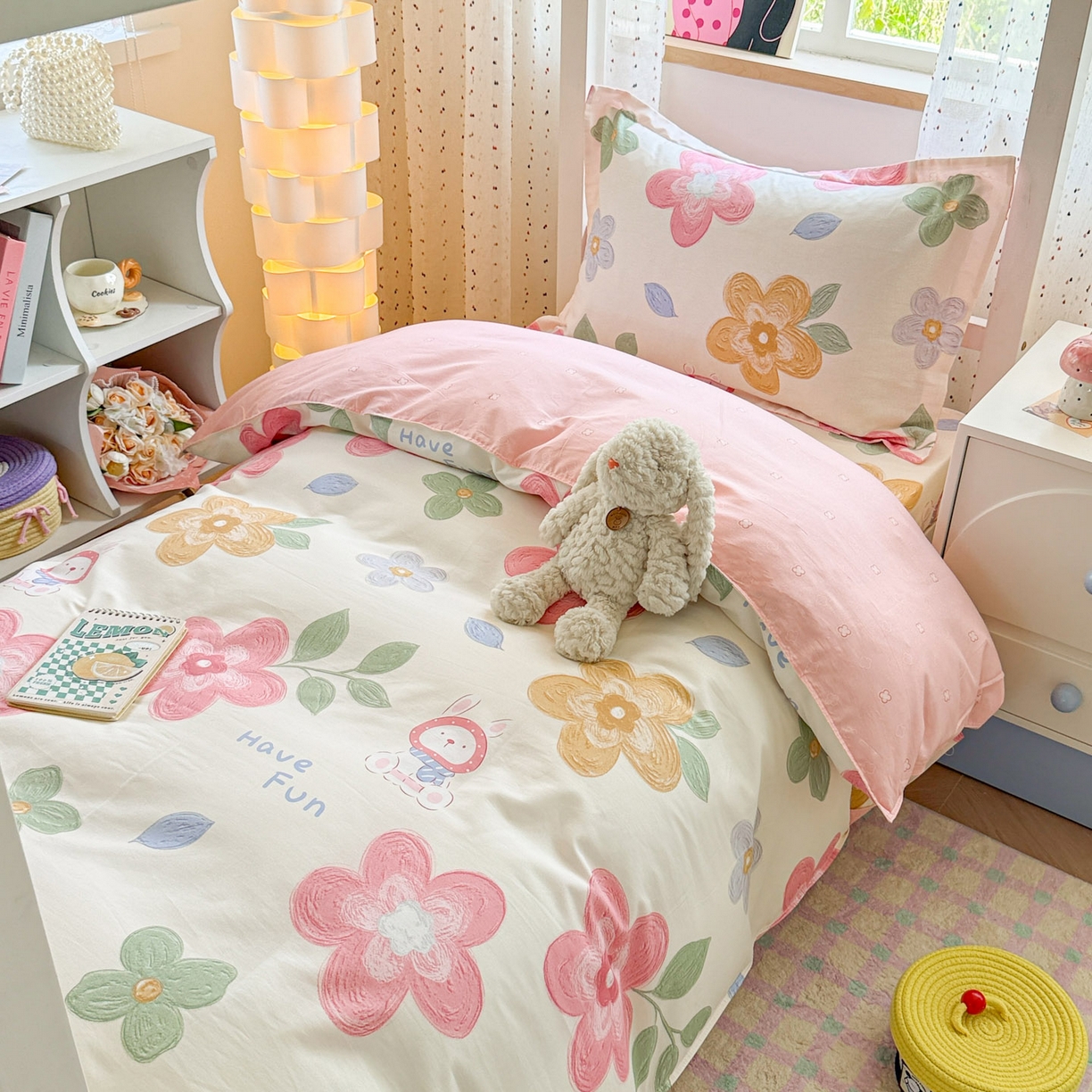 91家纺网 家纺一手货源 找家纺 （总）小叮当家纺仓储工厂店 2025新款舒适亲肤全棉纯棉斜纹印花学生三件套