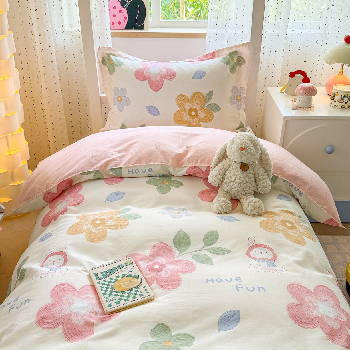 91家纺网 家纺一手货源 找家纺 （总）小叮当家纺仓储工厂店 2025新款舒适亲肤全棉纯棉斜纹印花学生三件套