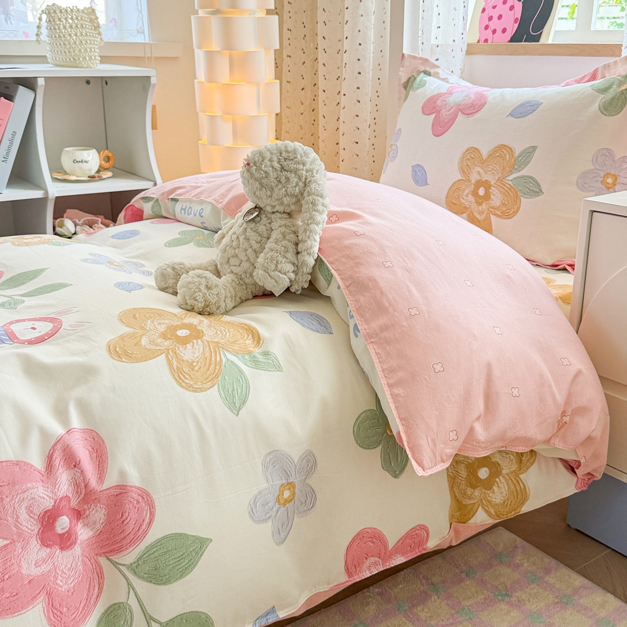 91家纺网 家纺一手货源 找家纺 （总）小叮当家纺仓储工厂店 2025新款舒适亲肤全棉纯棉斜纹印花学生三件套