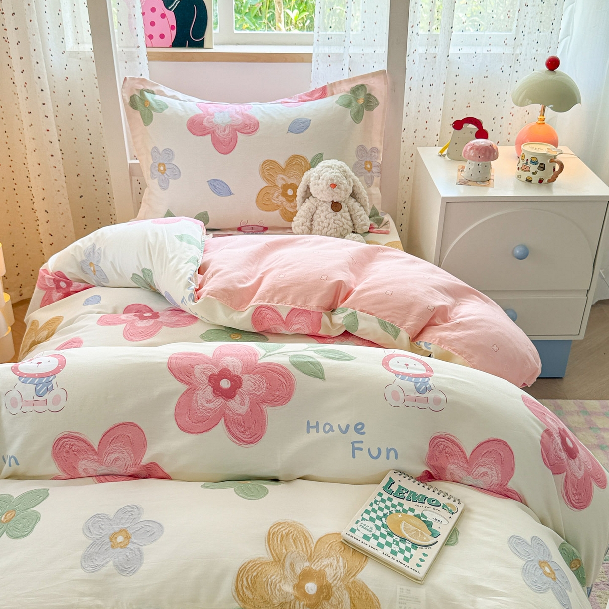 91家纺网 家纺一手货源 找家纺 （总）小叮当家纺仓储工厂店 2025新款舒适亲肤全棉纯棉斜纹印花学生三件套