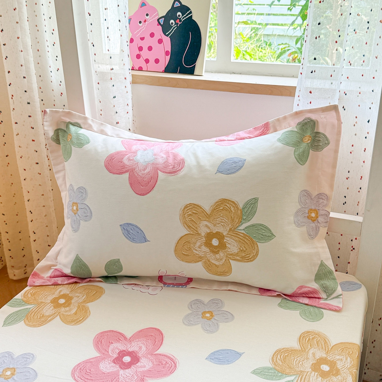 91家纺网 家纺一手货源 找家纺 （总）小叮当家纺仓储工厂店 2025新款舒适亲肤全棉纯棉斜纹印花学生三件套