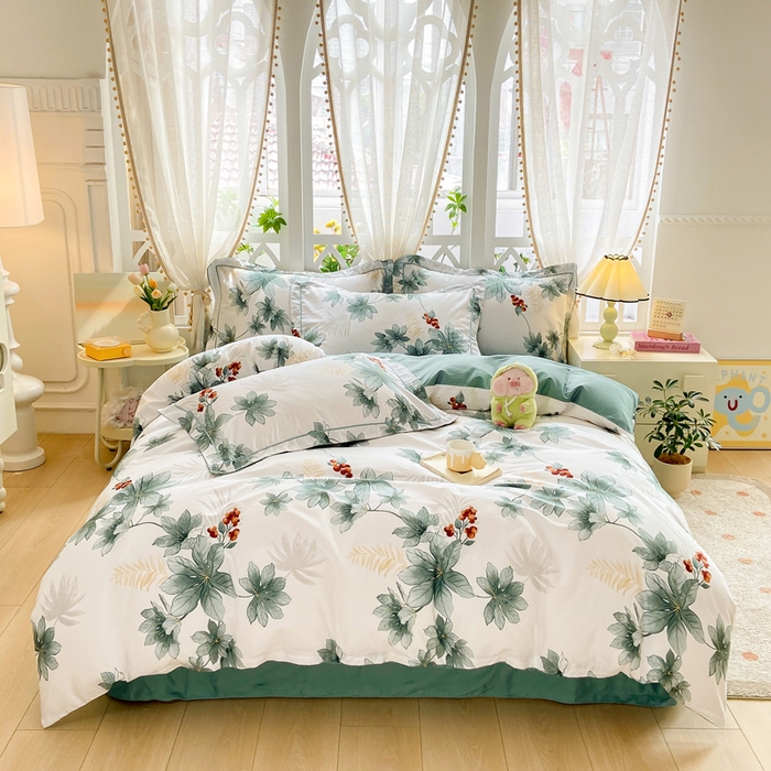 91家纺网 家纺一手货源 找家纺 （总）红淳家纺 2025新款13376全棉活性印花四件套