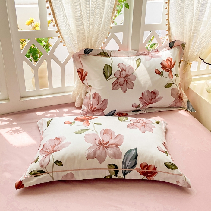 91家纺网 家纺一手货源 找家纺 红淳家纺 2025新款13376全棉活性印花四件套 初梦