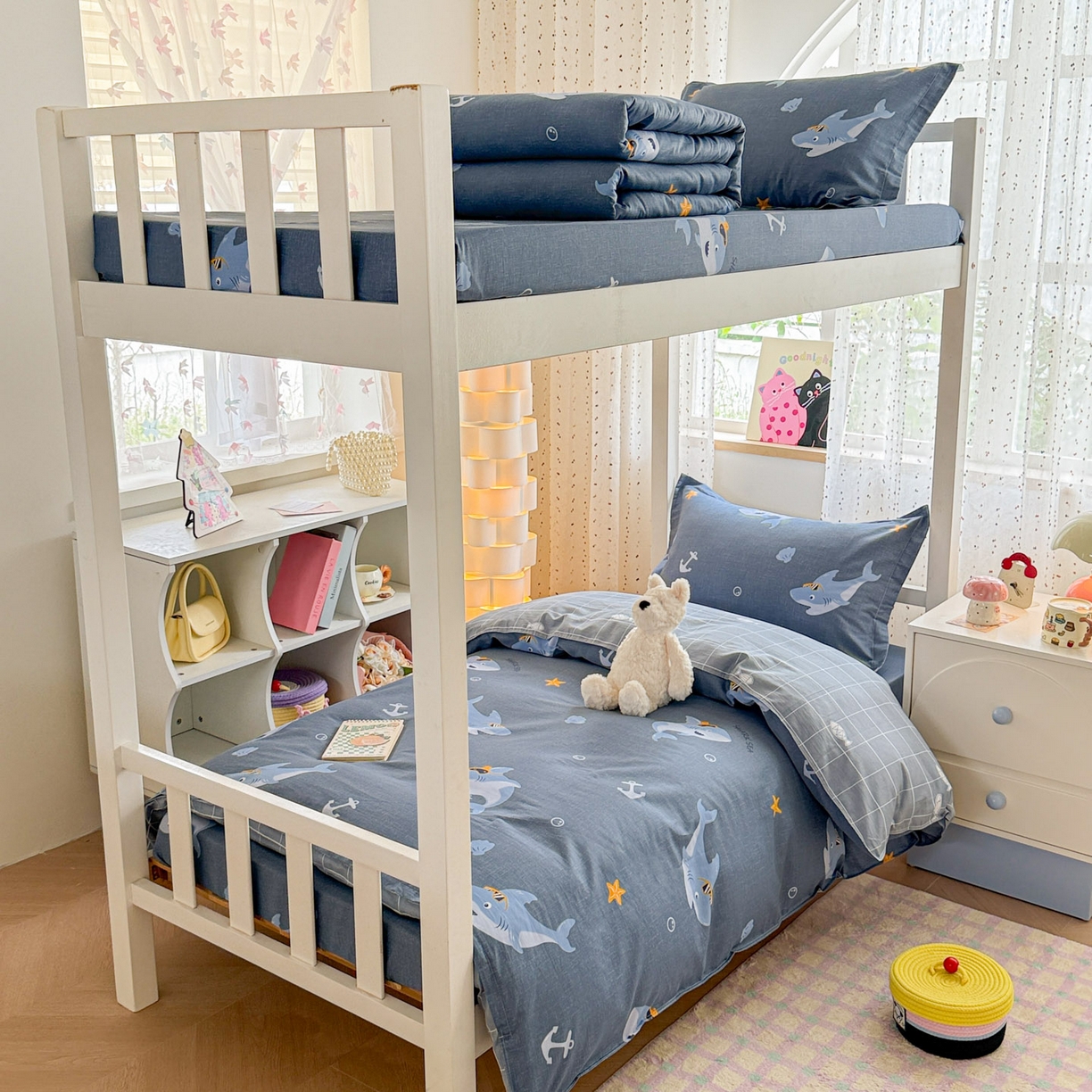 91家纺网 家纺一手货源 找家纺 （总）小叮当家纺仓储工厂店 2025新款舒适亲肤全棉纯棉斜纹印花学生三件套