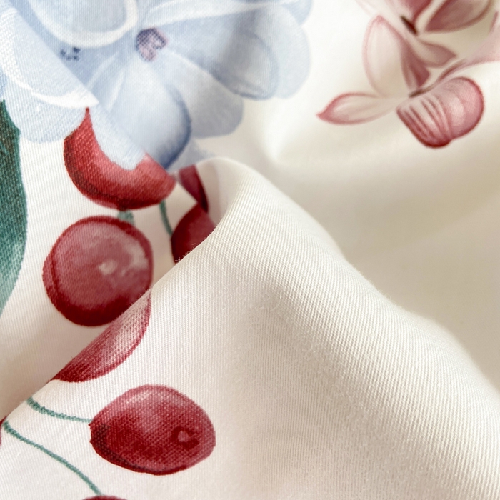 91家纺网 家纺一手货源 找家纺 红淳家纺 2025新款13376全棉活性印花四件套 蓝盈绣球