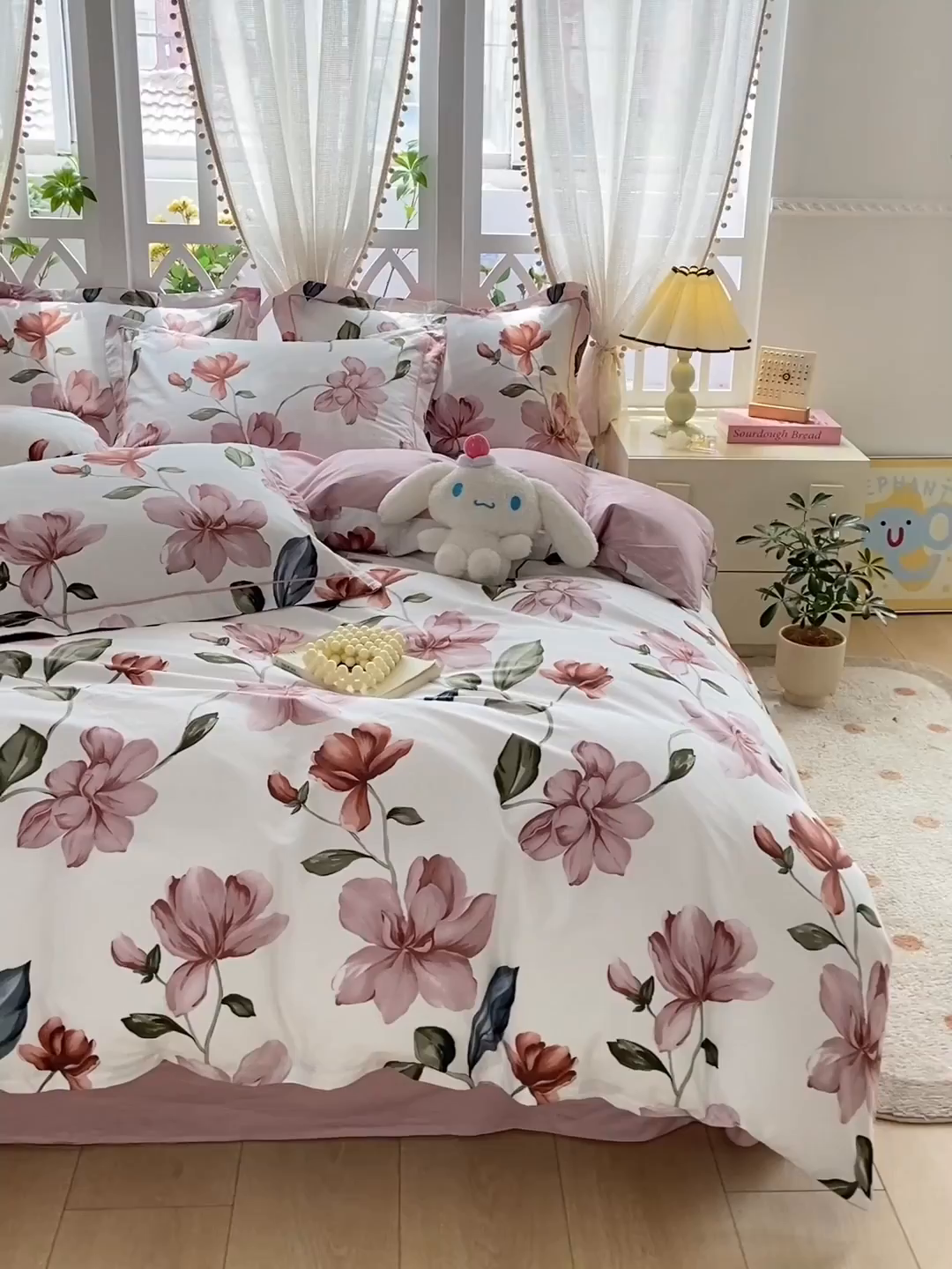 91家纺网 家纺一手货源 找家纺 红淳家纺 2025新款13376全棉活性印花四件套 初梦