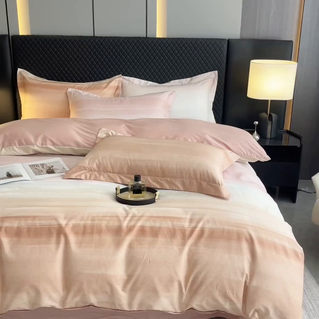 91家纺网 家纺一手货源 找家纺 红淳家纺 2025新款13376全棉活性印花四件套 曼意