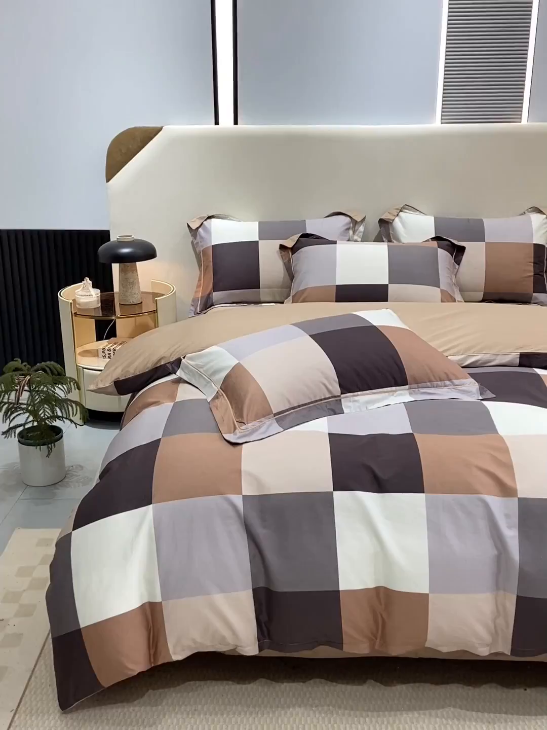 91家纺网 家纺一手货源 找家纺 红淳家纺 2025新款13376全棉活性印花四件套 玛丽格-桔