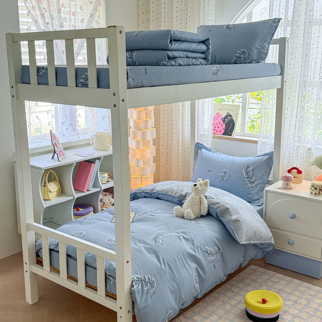 91家纺网 家纺一手货源 找家纺 （总）小叮当家纺仓储工厂店 2025新款舒适亲肤全棉纯棉斜纹印花学生三件套