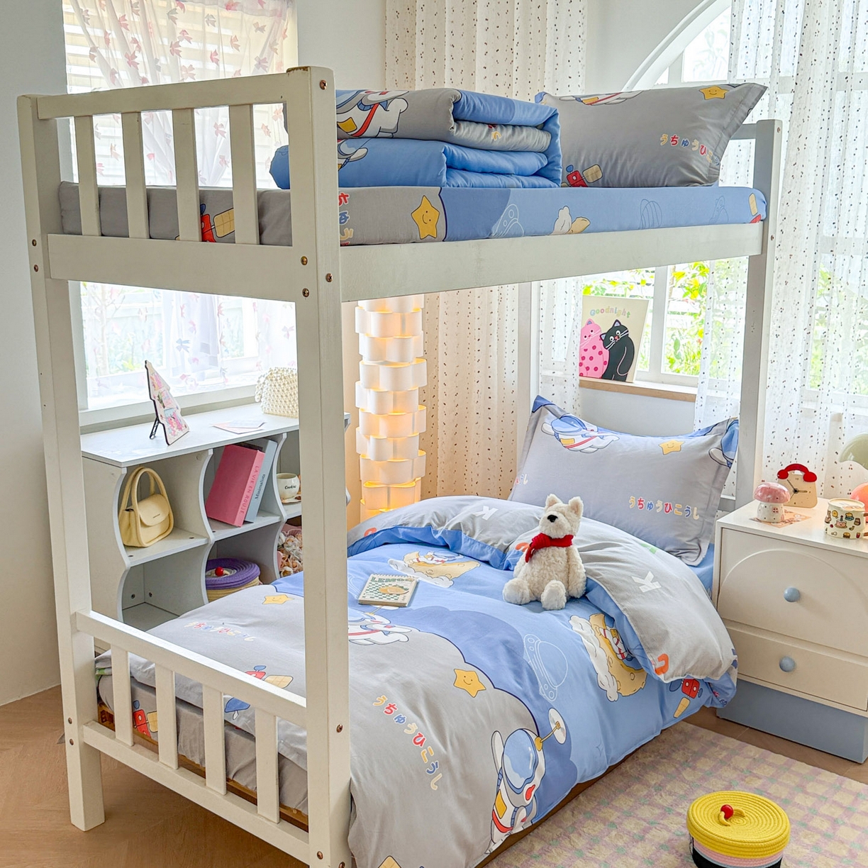 91家纺网 家纺一手货源 找家纺 （总）小叮当家纺仓储工厂店 2025新款舒适亲肤全棉纯棉斜纹印花学生三件套