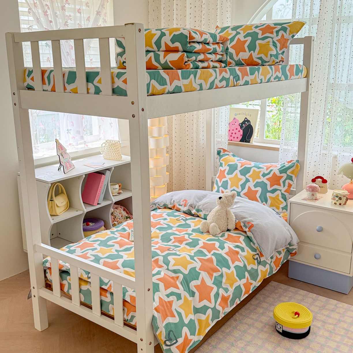 91家纺网 家纺一手货源 找家纺 （总）小叮当家纺仓储工厂店 2025新款舒适亲肤全棉纯棉斜纹印花学生三件套