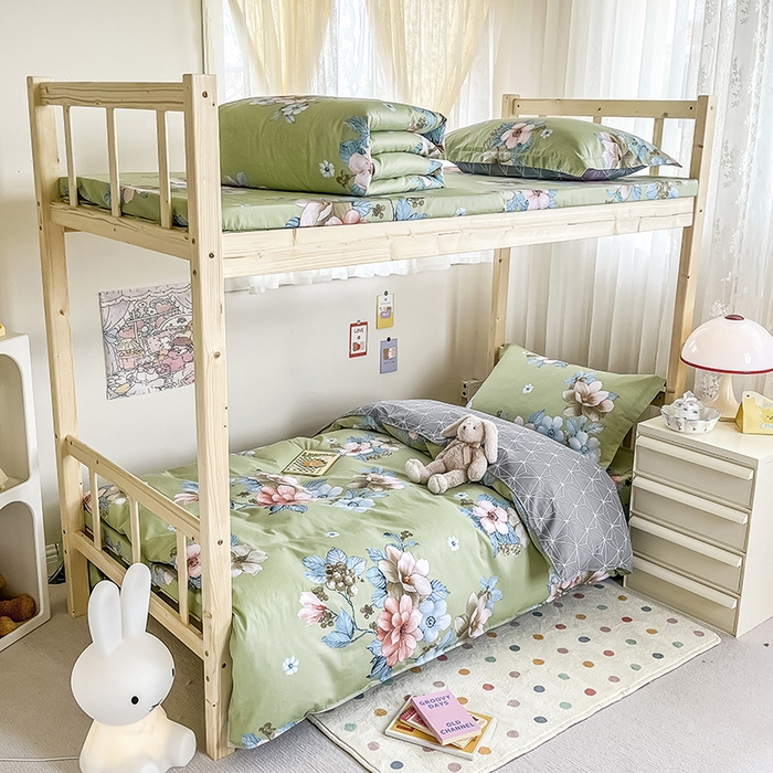 91家纺网 家纺一手货源 找家纺 （总）小叮当家纺仓储工厂店 2025新款舒适亲肤全棉纯棉斜纹印花学生三件套