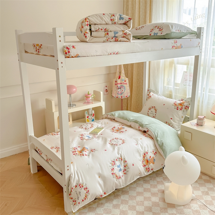 91家纺网 家纺一手货源 找家纺 （总）小叮当家纺仓储工厂店 2025新款舒适亲肤全棉纯棉斜纹印花学生三件套