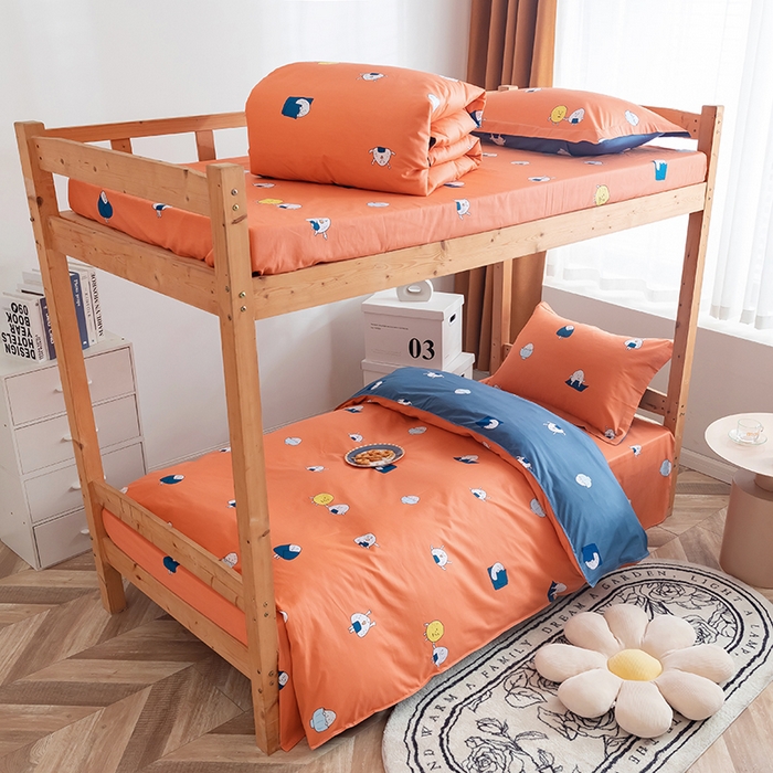 91家纺网 家纺一手货源 找家纺 （总）小叮当家纺仓储工厂店 2025新款舒适亲肤全棉纯棉斜纹印花学生三件套