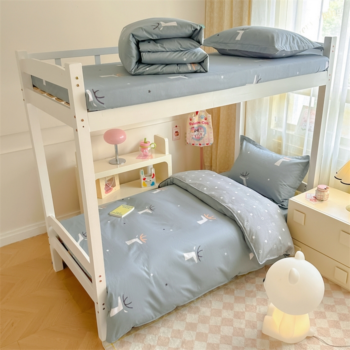 91家纺网 家纺一手货源 找家纺 （总）小叮当家纺仓储工厂店 2025新款舒适亲肤全棉纯棉斜纹印花学生三件套