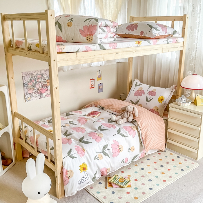 91家纺网 家纺一手货源 找家纺 （总）小叮当家纺仓储工厂店 2025新款舒适亲肤全棉纯棉斜纹印花学生三件套