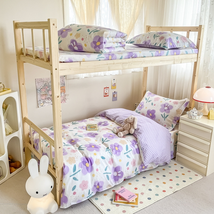 91家纺网 家纺一手货源 找家纺 （总）小叮当家纺仓储工厂店 2025新款舒适亲肤全棉纯棉斜纹印花学生三件套