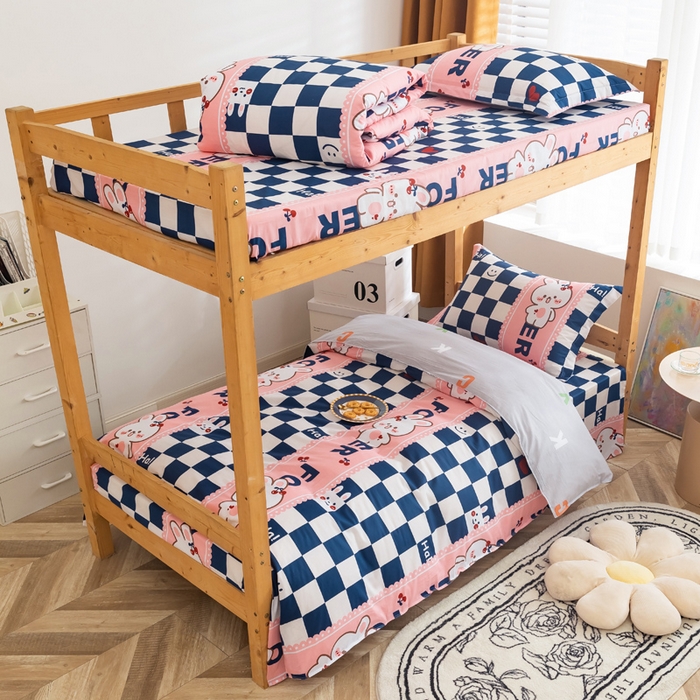 91家纺网 家纺一手货源 找家纺 （总）小叮当家纺仓储工厂店 2025新款舒适亲肤全棉纯棉斜纹印花学生三件套