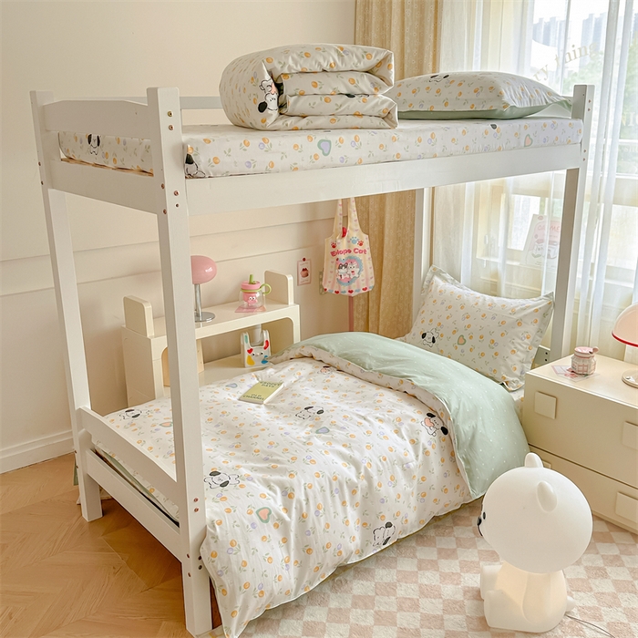 91家纺网 家纺一手货源 找家纺 （总）小叮当家纺仓储工厂店 2025新款舒适亲肤全棉纯棉斜纹印花学生三件套