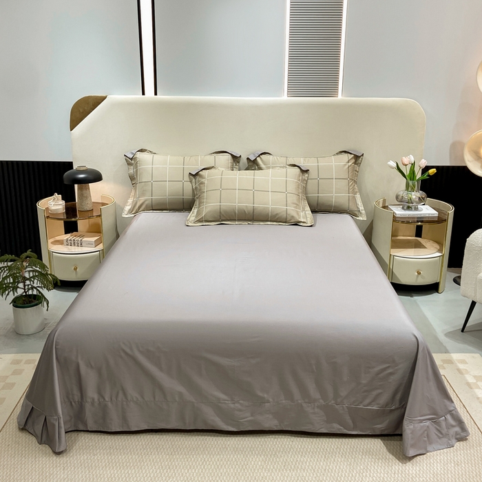 91家纺网 家纺一手货源 找家纺 红淳家纺 2025新款13376全棉活性印花单品被套 暖居-驼