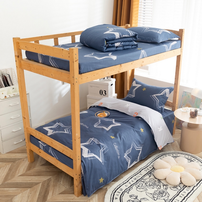 91家纺网 家纺一手货源 找家纺 （总）小叮当家纺仓储工厂店 2025新款舒适亲肤全棉纯棉斜纹印花学生三件套