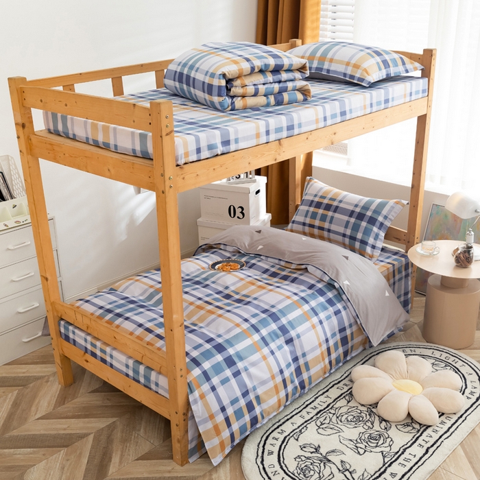 91家纺网 家纺一手货源 找家纺 （总）小叮当家纺仓储工厂店 2025新款舒适亲肤全棉纯棉斜纹印花学生三件套