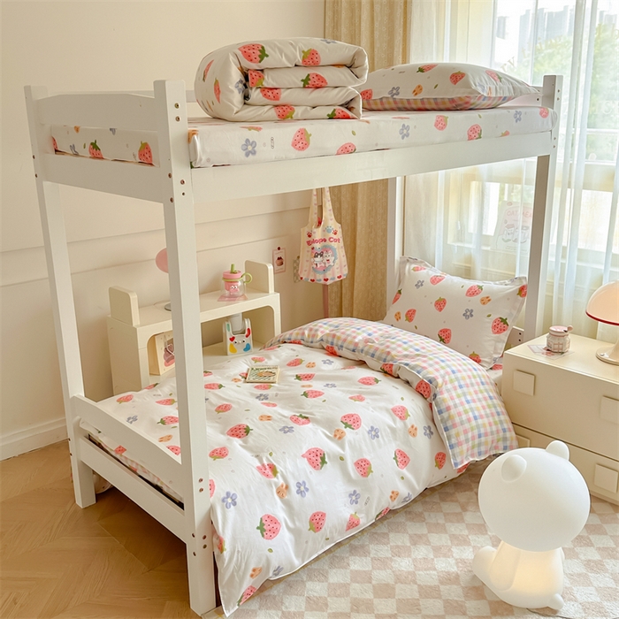 91家纺网 家纺一手货源 找家纺 （总）小叮当家纺仓储工厂店 2025新款舒适亲肤全棉纯棉斜纹印花学生三件套